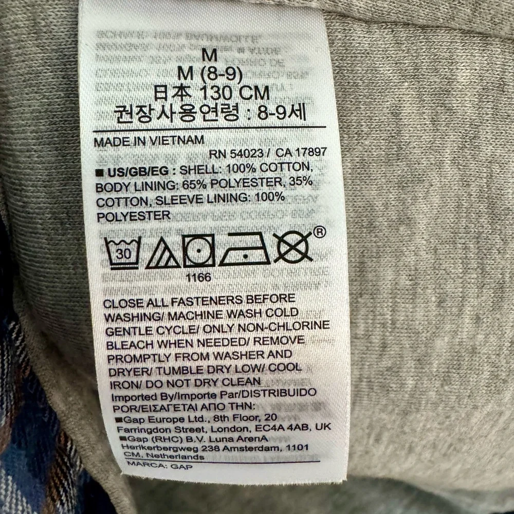 GAP Kids Shirt Jacket in Blue Plaid